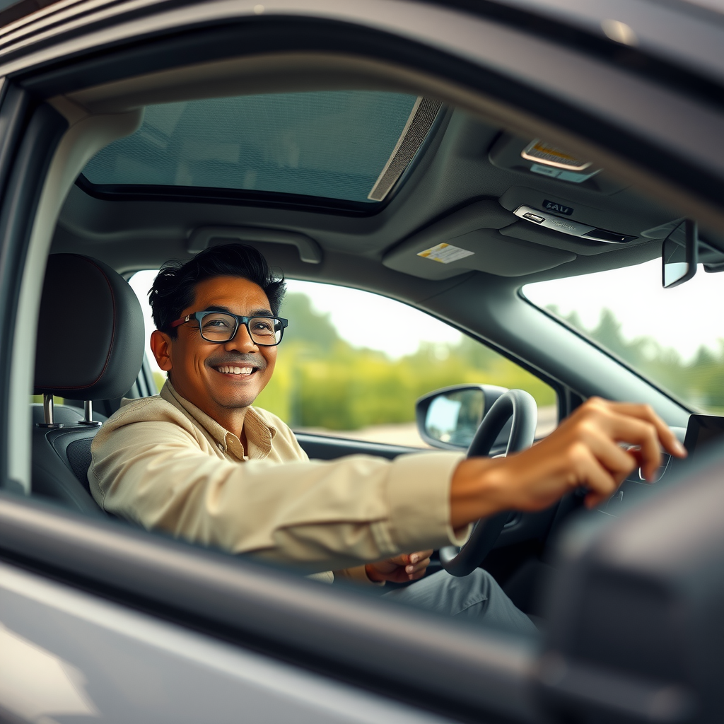 Cliente satisfecho realizando prueba de manejo extendida de vehículo certificado en diferentes condiciones de carretera, evaluando rendimiento, comodidad y características antes de la compra final